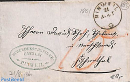 Switzerland 1861 Sea Folding Cover From Hinweil, Postal History - Cartas & Documentos
