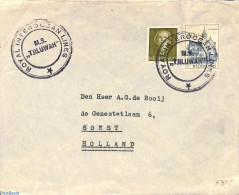 Ship Mail 1951 From M.S. TJILUWAH, ROYAL INTEROCEAN LINES To Soest, Postal History - Other & Unclassified
