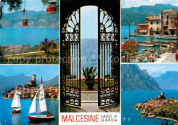 72733131 Malcesine Lago Di Garda Bergbahn Segeln Hafen Panorama Gardasee Alpen M - Autres & Non Classés