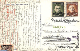 Slovakia 1942 Postcard From Tatranska Lomnica To Munich, Forwarded To Berchtesgaden, Postal History - Covers & Documents