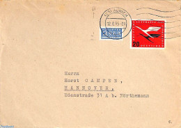 Germany, Federal Republic 1955 Letter  From Aurich To Hannover, Berlin Notopfer, Postal History - Briefe U. Dokumente