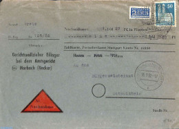 Germany, Federal Republic 1952 Cash On Delivery Letter With Notopfer Berlin Steuermarke, Postal History - Other & Unclassified