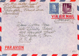 Germany, Federal Republic 1952 Letter To USA, Postal History - Brieven En Documenten