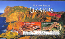 Norfolk Island 2021 Lizards S/s, Mint NH, Nature - Reptiles - Other & Unclassified