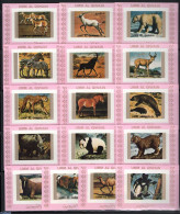 Umm Al-Quwain 1972 Animals 16 S/s Pink Imperforated, Mint NH, Nature - Animals (others & Mixed) - Bears - Cat Family -.. - Umm Al-Qiwain