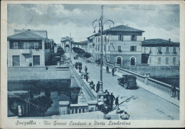 Cs607 Cartolina Senigallia Via Giosue Carducci E Porta Lambertina Ancona 1943 - Ancona
