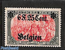 Belgium 1916 6F.25Cent On 5M, Stamp Out Of Set, Unused (hinged) - Ongebruikt