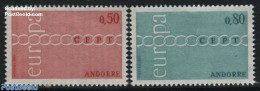 Andorra, French Post 1971 Europa CEPT 2v, Unused (hinged), History - Europa (cept) - Ungebraucht