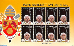Guyana 2007 Pope Benedict XVI M/s, Mint NH, Religion - Pope - Pausen
