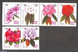 Nepal 2022 Rhodondendrons 6v, Mint NH, Nature - Flowers & Plants - Nepal