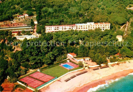 72730586 Lloret De Mar Hotel Santa Marta Tennisplatz Strand Fliegeraufnahme  - Autres & Non Classés
