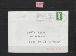 PRIX FIXE Gordes Musée Vasarely Abbaye De Sénanque 25-2-91 Marianne Bicentenaire Flamme 2989 - Mechanical Postmarks (Advertisement)