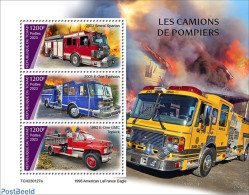 Chad 2023 Fire Engines, Mint NH, Transport - Fire Fighters & Prevention - Autres & Non Classés
