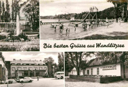 72730439 Wandlitz Badestrand Am Wandlitzsee Fontaene Gaststaette Seekrug Wandlit - Wandlitz