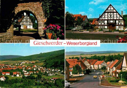 72729828 Gieselwerder Teilansicht Stadttor Fachwerkhaus Oberweser - Other & Unclassified