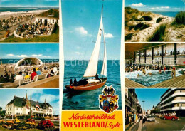 72729784 Westerland Sylt Srtand Kurkonzert Wellenbad Segelboot  Westerland - Other & Unclassified