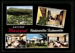 AK Niederweiler /Badenweiler, Gasthof Markgraf, Teilansicht, Speiseraum  - Badenweiler