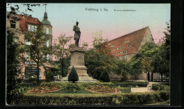 AK Freiberg /Sa., Bismarckdenkmal Mit Anlagen  - Freiberg (Sachsen)