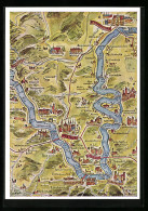 AK Würzburg, Landkarte Mainlauf Von Schweinfurt Bis Karlstadt  - Wuerzburg