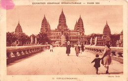 75-PARIS EXPO COLONIALE INTERNATIONALE ANGKOR VAT 1931-N°4191-H/0365 - Expositions
