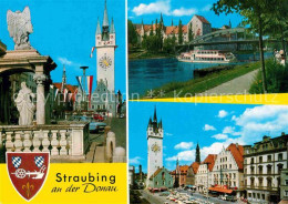 72729060 Straubing Stadtturm Theresien- Und Ludwigsplatz Schloss Straubing - Straubing