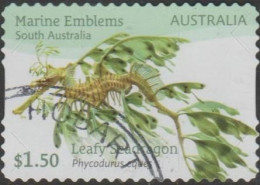 AUSTRALIA - DIE-CUT-USED 2024 $1.50 Marine Emblems - Leafy Seadragon - South Australia - Oblitérés