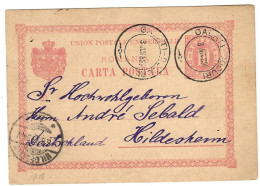 Romania - Postal Stationery 1899. Galati-Docuri Via Hildesheim Germany - Postal Stationery