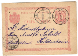 Romania - Postal Stationery 1899. Galati-Docuri Via Hildesheim Germany - Interi Postali