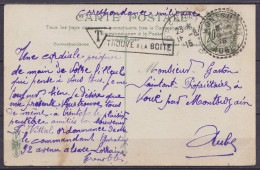 CP Grenoble Colorisée "correspondance Militaire" Non Affr. Càd GRENOBLE /16-8-1915 Pour VOUE Par MONTSUZAIN - Taxée 20c  - 1. Weltkrieg 1914-1918