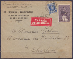 Env. "Fabrique De Képis Cornélis-Vanderputten" En Exprès Affr. N°257+302 Càd  Octogon. "LEOPOLDSBURG /9 IX 1930/ BOURG-L - 1922-1927 Houyoux