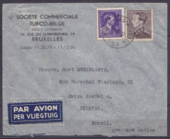 Env. Par Avion "Société Commerciale Turco-Belge" Affr. N°434B+693 Càd BRUXELLES-BRUSSEL /-5-5-1950 Pour PELOTAS Brésil ( - 1936-1951 Poortman