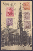 CP "Grand Place" En Recommandé Affr. N°135+2x136+140+168 Càd BRUXELLES-BRUSSEL /25 XI 1920 Pour VADUZ Liechtenstein - 1915-1920 Albert I