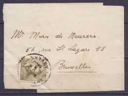 Bande D'imprimé Affr. N°166 Càd "ANTWERPEN 6 /? X 1920/ ANVERS 6" Pour BRUXELLES - 1919-1920 Behelmter König