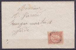 Env. Affr. N°57 Oblit. Facteur Rural Pour WIERDE (distribué Dans La Même Tournée) - 1893-1900 Fijne Baard