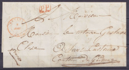 L. Càd DINANT /8 MARS 1847 Pour SART CUSTINNE - Man. "franco" & Griffe [P.P.] (au Dos: Càd Arrivée T18 GEDINNE + Port "4 - 1830-1849 (Unabhängiges Belgien)