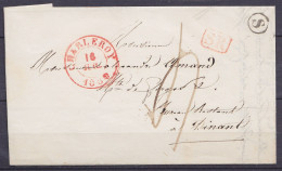 L. De Marchienne-au-Pont Càd CHARLEROY /16 JUIL. 1839 Pour Poste Restante à DINANT - [SR] - Boite Rurale "S" - Port "4"  - 1830-1849 (Unabhängiges Belgien)