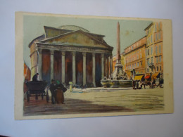 ITALY POSTCARDS   ROMA  1932 PANTHEON  STAMPS AND POSTMARK - Other & Unclassified