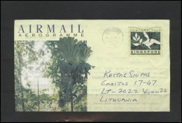 SINGAPORE Postal History Cover Brief SG 008 Birds Tree Forest Air Mail - Singapour (1959-...)