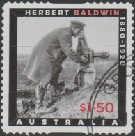 AUSTRALIA - DIE-CUT-USED 2024 $1.50 Anzac Day 2024 - Picturing War - Herbert Baldwin - Used Stamps