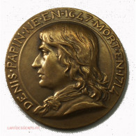 Médaille Denis PAPIN Syndicat Des Ind. Mécaniques De France 1839 Par Daniel DUPUIS - Profesionales / De Sociedad