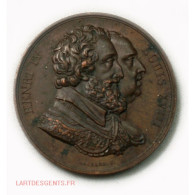 Médaille Jeton Henri IV Et Louis XVIII "à Nos Fidèles Sujets" - Professionals/Firms