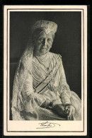 AK Luise Von Baden Im Weissen Gewand  - Royal Families