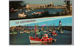 ILE D'OLERON 17 - Port De La Cotinière La Chapelle Des Marins Le Phare Carte Vierge Bateau De Pêche - Ile D'Oléron