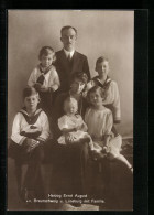 AK Ernst August Herzog Von Braunschweig Mit Familie  - Familias Reales