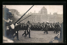 Pc London, Funeral Of King Edward VII, King George And Prince Albert Following The Gun Carriage  - Königshäuser