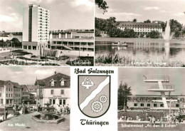 72727341 Bad Salzungen Leninplatz Hochhaus Kurhaus Burgsee Schwimmbad Sprungturm - Bad Salzungen