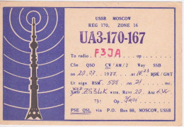 CARTE QSL RUSSE URSS MOSCOU   - CB - RADIO AMATEUR - - CB