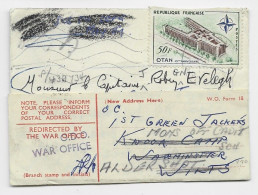 FRANCE OTAN 50FR MIGNONNETTE MOLON ARDENNES 1960 TO MILITAIRE ENGLAND + ETIQUETTE WAR OFFICE - 1921-1960: Modern Tijdperk