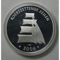 Pays Bas - Médaille Argent Waardetransport Over Zee 1750-175 1340 Ex. - Professionali / Di Società