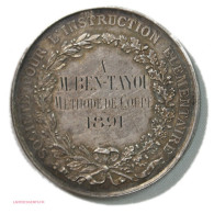 Médaille Argent STE INST. ELEMENTAIRE 1815, Attribué Par DOMARD F. Lartdesgents - Professionali / Di Società